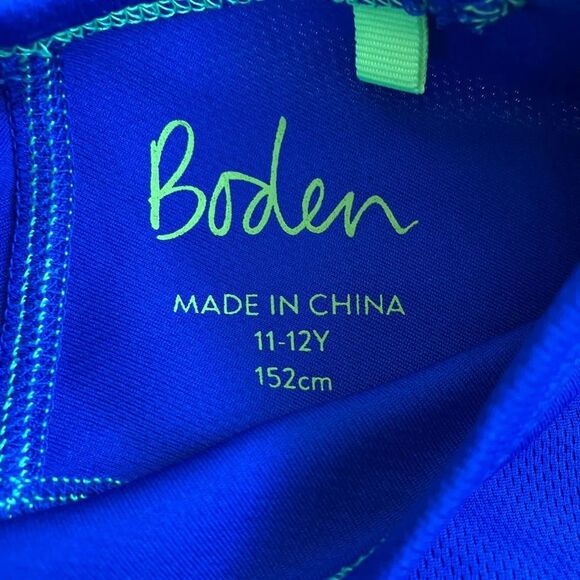 Mini Boden Blue Performance Athletic Sport Tee Boys 11-12 - Picture 3 of 4